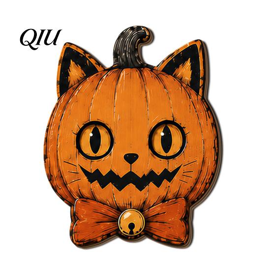Festive Wooden Tabletop Decor Vintage Halloween Decor, Cat Mummy Skeleton Figurines, Tiered Tray for Fall Farmhouse Centerpiece Shelf