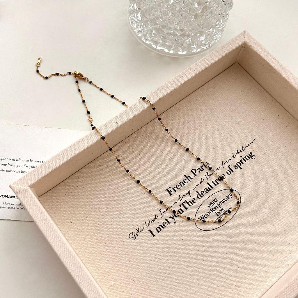 Ожерелье из натурального камня с бусинами для женщин - Роскошный чокер-цепочка на ключицу 2025