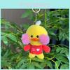 Adorable Pink Duck Plush Toy Cute Duckling Keychain Soft Stuffed Animal Gift