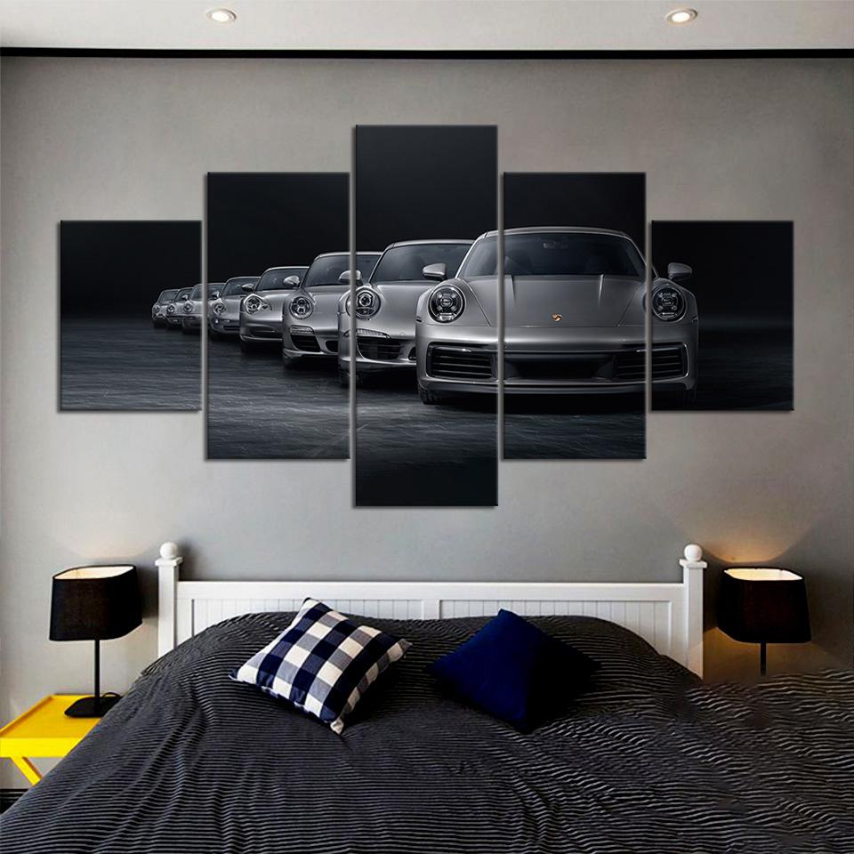 5 панелей Роскошный спортивный автомобиль 911 промышленный ретро настенные художественные постеры холст картины HD картины домашний декор украшение для гостиной