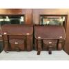Leather Goat Motorcycle Bag Saddle Bags Pouch Side Panniers Saddlebag Brown Tool