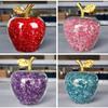 Colorful Crystal Craft Apple Statue Glitter Glass Crystal Home Decor Christmas Eve Ornaments Gift Christmas Eve Ornaments Home