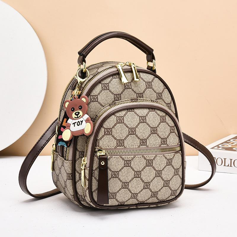 Bag Women's Bag 2025 New Internet Celebrity Super Popular Flower Small Backpack Crossbody Shoulder Backpack Dual-purpose Bag Women