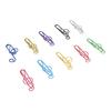 100 шт. милые скрепки для заметок 10 цветов металлические скрепки в форме музыкальных нот скрепки для стола