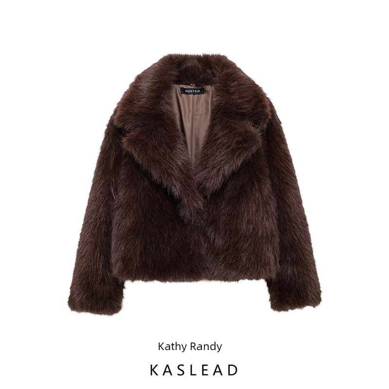 Kaslead Новое поступление Женская одежда Модный стиль Модная куртка с эффектом искусственного меха Верхняя одежда 5320872