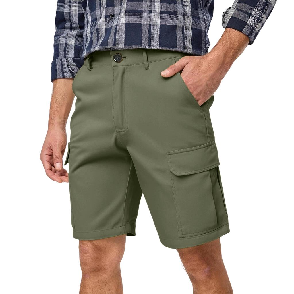 Мужская повседневная спортивная одежда - брюки-карго однотонные, мужские шорты с множеством карманов