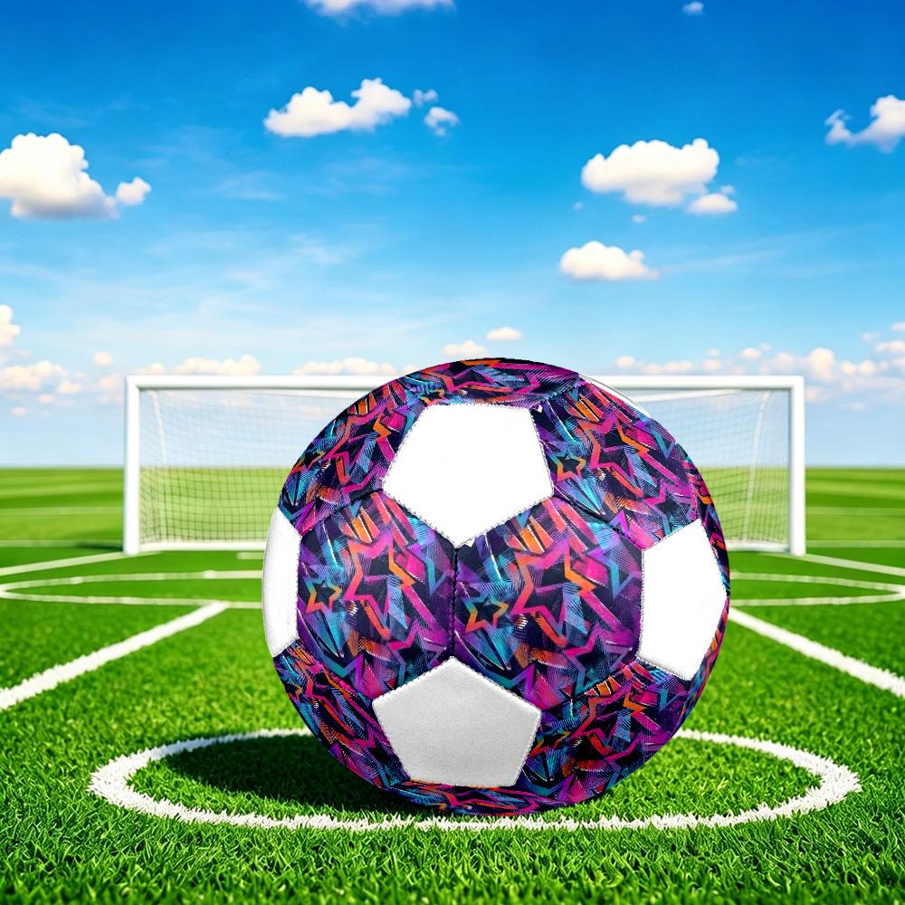 1pc Graffiti Star Lightweight PVC Training Soccer Ball, Size 5, Suitable for Indoor and Outdoor TrainingGift y60399