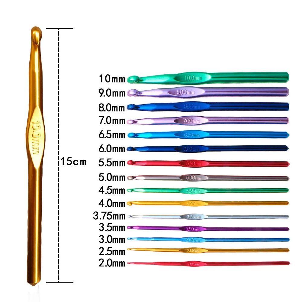 Multicolored Crochet Needles Set Comfortable Handle Crochet Stitching Crochet Hooks Woven Tools