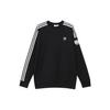 Adidas Originals Trefoil Logo Three Stripes Fleece Crewneck Sweatshirt Men Sweatshirt Black GN3545