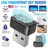 USB Fingerprint Card Reader FIDO U2F Biometric Mini Security Key Dongle Windows