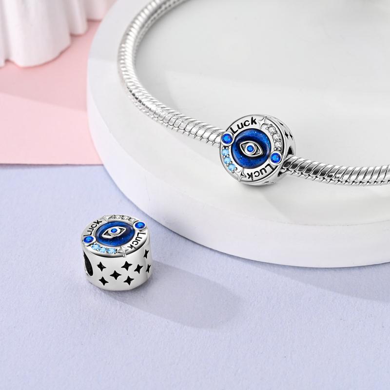 925 Sterling Silver Murano Glass Red Beads Blue Pink Purple Round Charm Plata De Ley 925 For Original Bracelet Jewelry