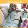 Plush Mermaid Tail Cocoon Blanket Knitted From Durable Acrylic Fabric For All Ages