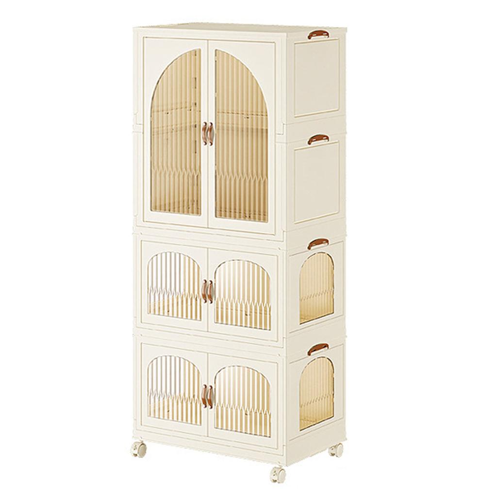 Одежный шкаф для одежды Пластиковый складной монтаж Бесплатная короткая арка для шкафа Дизайн Прозрачный шкаф