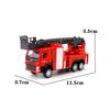 Simulation Alloy Ladder Fire Truck Model Toy For Collection Display And