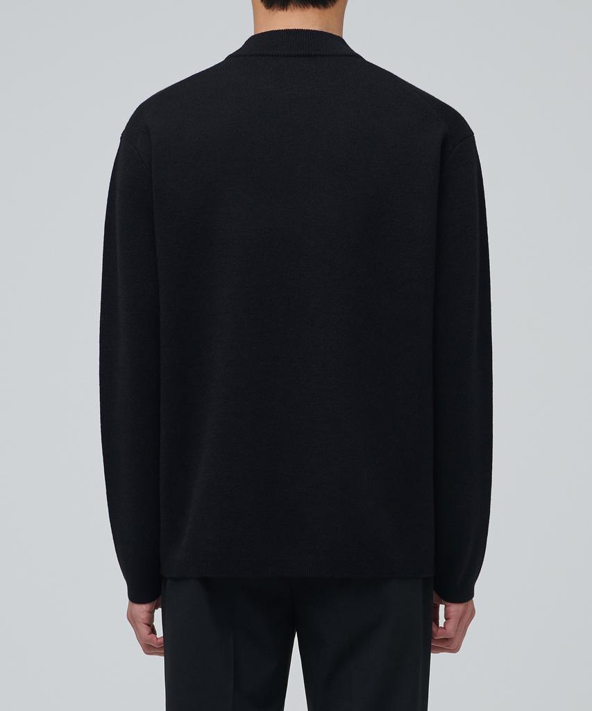 MUSINSA STANDARD Minimal Mock Neck Knit [Black]