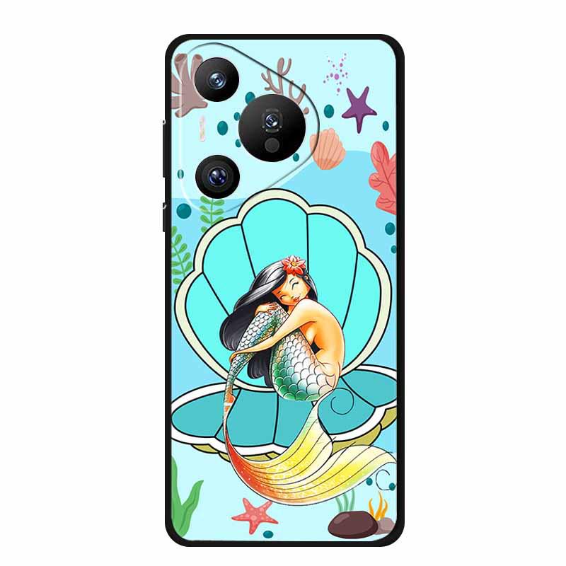 Чехол для телефона Huawei Pura 70 Pro с тиснением и цветной покраской, с текстурой высокого качества - 1 шт.
