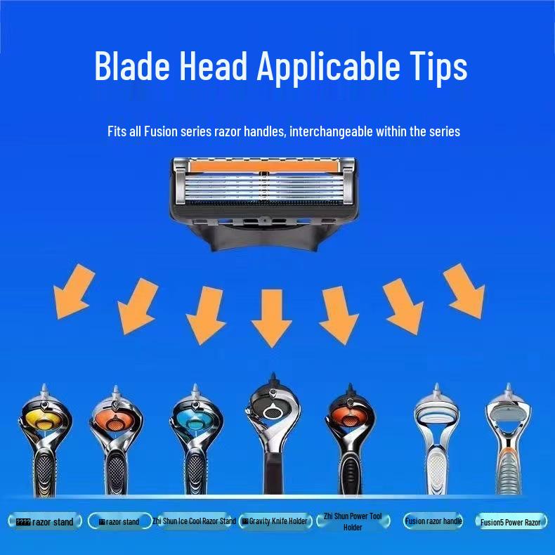 Five-Layer Manual Shaver Compatible with Gillette Stainless Blades - Exclusive Set