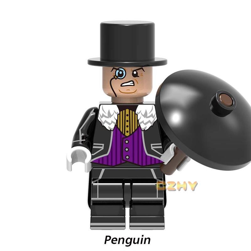 DC Comics Мини-фигурка Бэтмен Минифигурки Джокер Пугало Пингвин Кирпичики Игрушки X0227