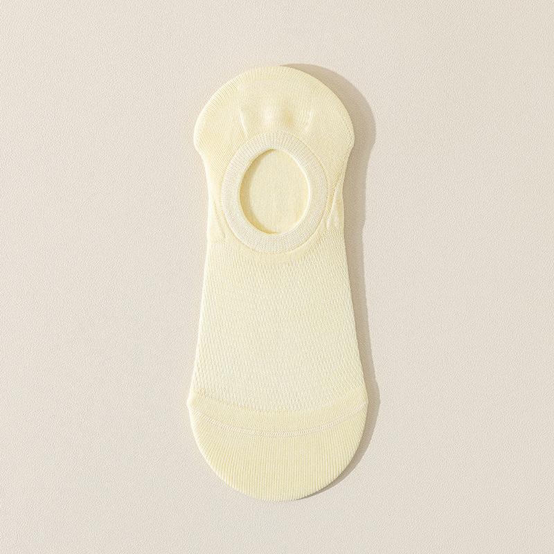 Women's Summer Mesh Breathable Shallow Mouth Low Help Invisible Non Slip Heel Socks