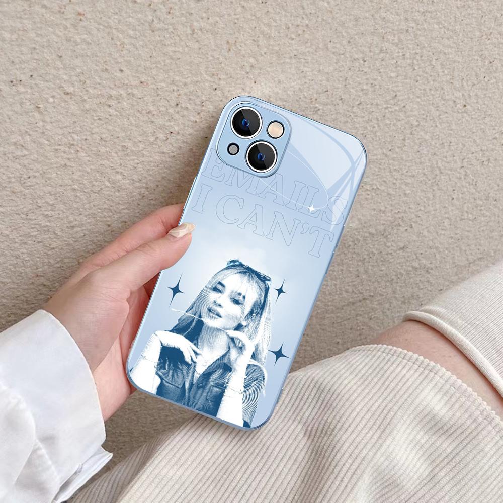 Singer S-Sabrina C-Carpenter Phone Case For IPhone 14 13 12 Mini 11 Pro XS Max X XR 14 Plus Tempered Glass Cover