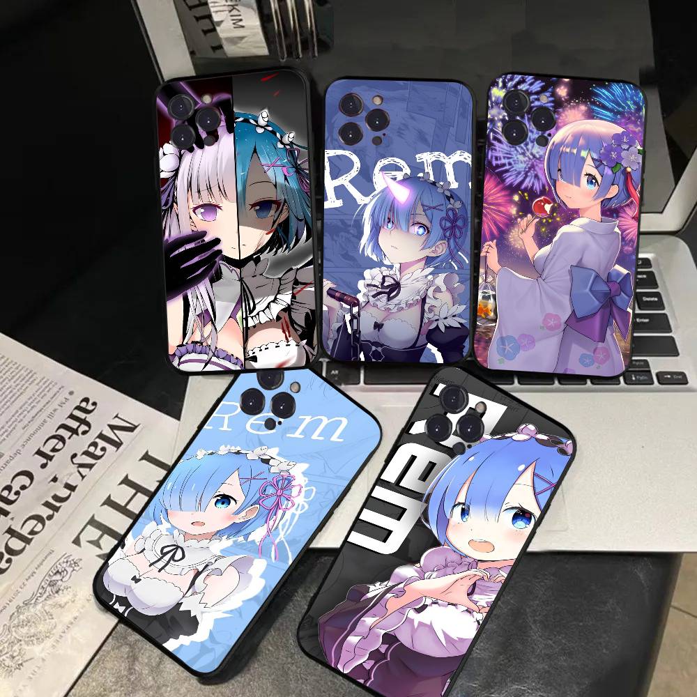 Чехол для телефона ReZero Рем Силиконовый Мягкий Для IPhone 17 Air 16 15 14 13 12 11 Plus Pro Max Plus