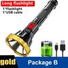 Super Bright LED Flashlight Rechargeable Generation Quad Core IPX6 Waterproof Camping Outdoor Adventure Flashlight