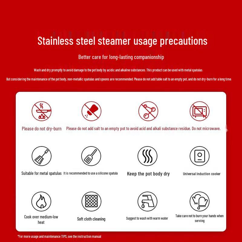 Midea 3-Layer Stainless Steel Multi-Function Steamer Pot