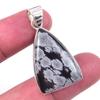 Подвеска из натурального снежного обсидиана из стерлингового серебра 925 пробы 1,50 дюйма j7I62