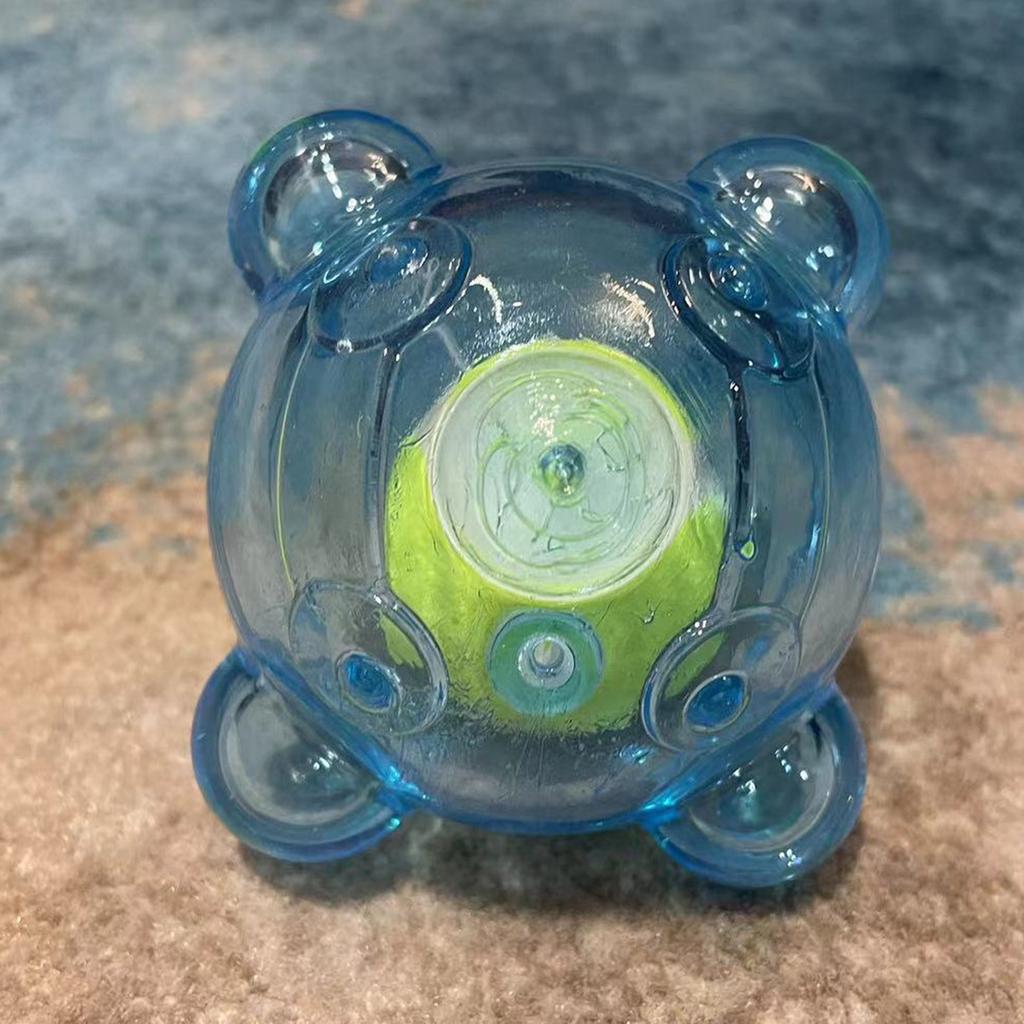 Интерактивный жевательный мяч для собак со скрипучим звуком и высоким отскоком для активного питомца, жевание, прорезывание зубов, игрушка для упражнений