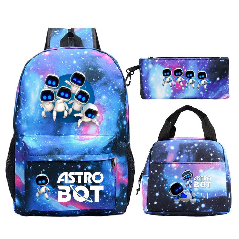 Новый мерч по игре Astro bot, печать, школьный рюкзак для начальной и средней школы, внешняя торговля, досуг, детский пенал, сумка для ланча