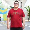 Популярная футболка большого размера с короткими рукавами Fat Man's, летняя одежда Fat Man's Plus, футболка больших размеров с v-образным вырезом, топ XXXXXL