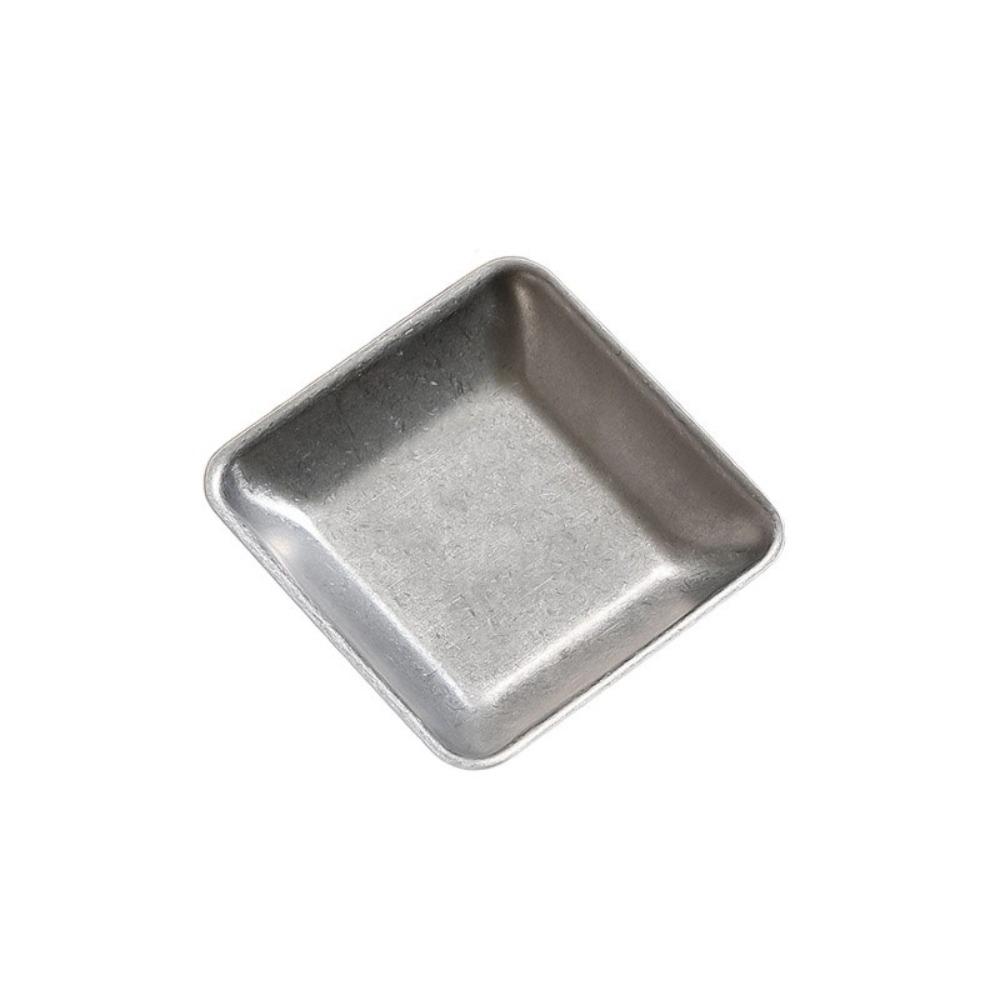 2Pcs Stainless Steel Korean Sauce Dish Irregular Shape Industrial Style Condiment Dish Vintage Separated Seasoning Tray BBQ