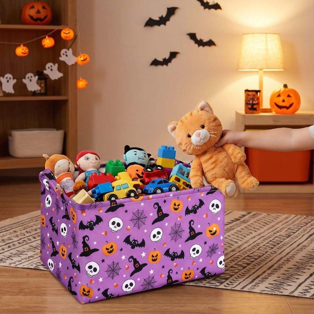 Clothing Box Halloween Snack Baskets Large-capacity Bat Storage Bin New Boo Basket for Room Decor