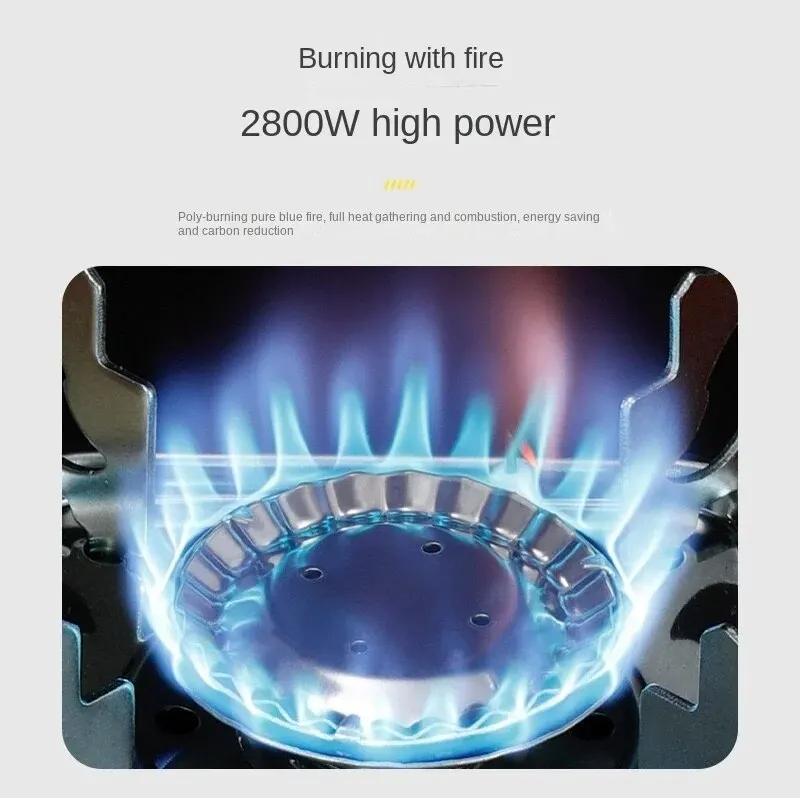 Outdoor Four Square Stove Gas Stove Portable Folding Cassette Stove Camping Stove Picnic Kettle Cooking Utensils