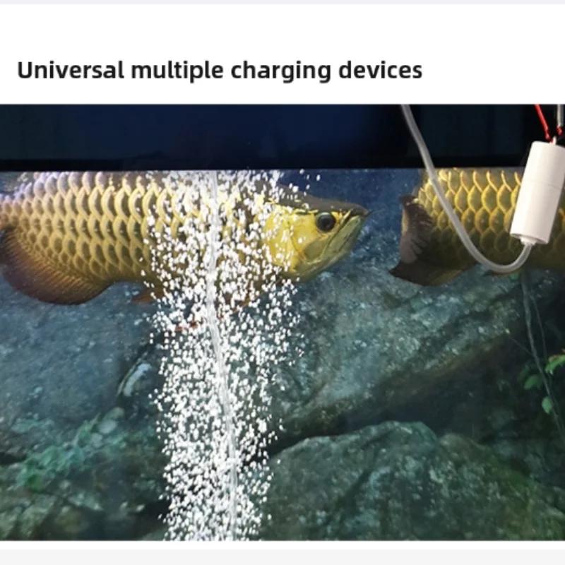 Oxygen Pump USB Portable Fish Tank Fish Farming Aquarium Supplies  Small Oxygen  Pump Ultra Quiet Fishing Aerator Fountain Pump