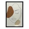 Calm Femininity In Line Calm Femininity In Line, 30X40 Cm, Dark Brown Wooden Frame, 230 Gsm Matte Paper