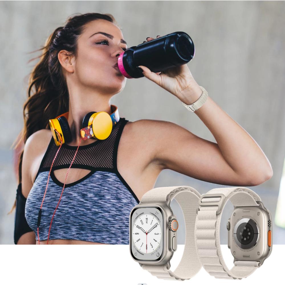 YurKem Alpine Loop Band for Apple Watch Strap 49mm 44mm 40mm 49mm 41mm 42mm 38mm 40 44 45 Mm Bracelet iWatch Ultra Series 8 6 5 3 Se 7