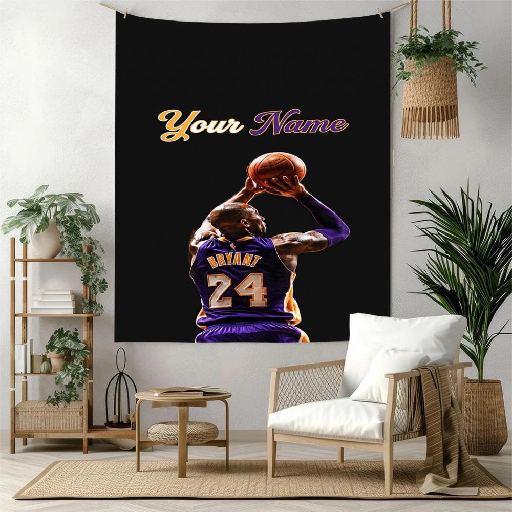 Kobe Custom Your Name Wall Decor Tapestry Art For Pet Memorial Birthdaywedding Party Backdrop Family Gift