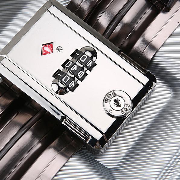 26-дюймовый алюминиевый чемодан с устойчивостью к падениям и износу, универсальные бесшумные колеса - Идеально подходит для женских путешествий