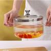 Thickened High Boron Silicon Glass Saucepan Clear Cooking Pot Soup Pot Heating Dual Handles  Saucepan With Cover Cooking Tools