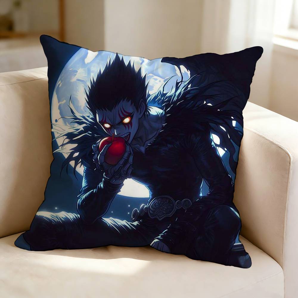 Anime DDeath NNote RRyuk Shinigami Square DoubleSided printed Pillow Case Bedroom Bedside Pillow Sofa Cushion Cover