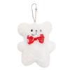 Cute Cartoon Dog Plush Keychain With Bow Tie Couple Doll Pendant Small Charm For Bag