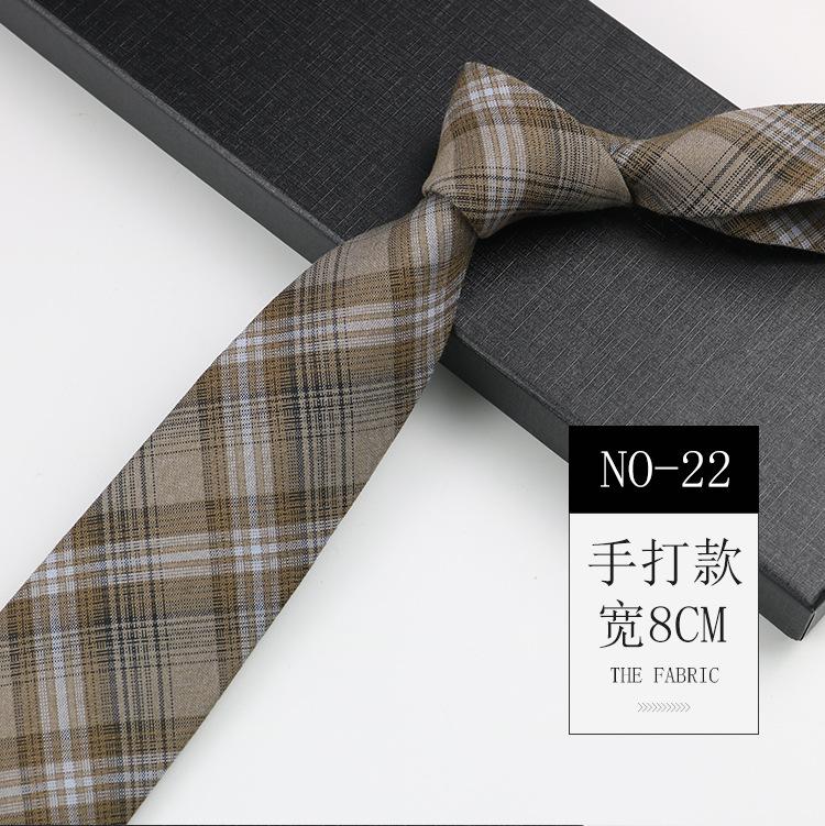 Клетчатый галстук мужской, британский стиль, деловой кэжуал, рубашка для костюма, высококлассный полосатый трендовый галстук женский ручной работы