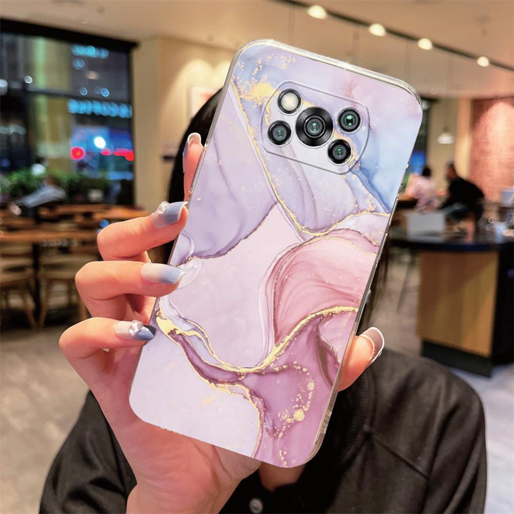 Корова Черный Розовый Леопардовый Принт Для Xiaomi Poco X3 NFC X3Pro X 3 6.67" Чехол Для Телефона Защитная Крышка Камеры Художественный Синий Мраморный ТПУ