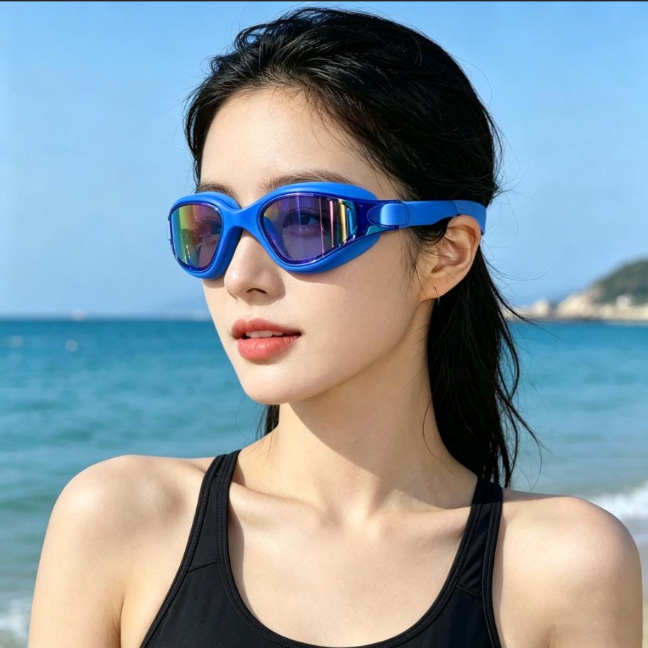 Adult professional swimming goggles, high-definition, waterproof, anti-fog, high-value diving goggles, swimming equipment