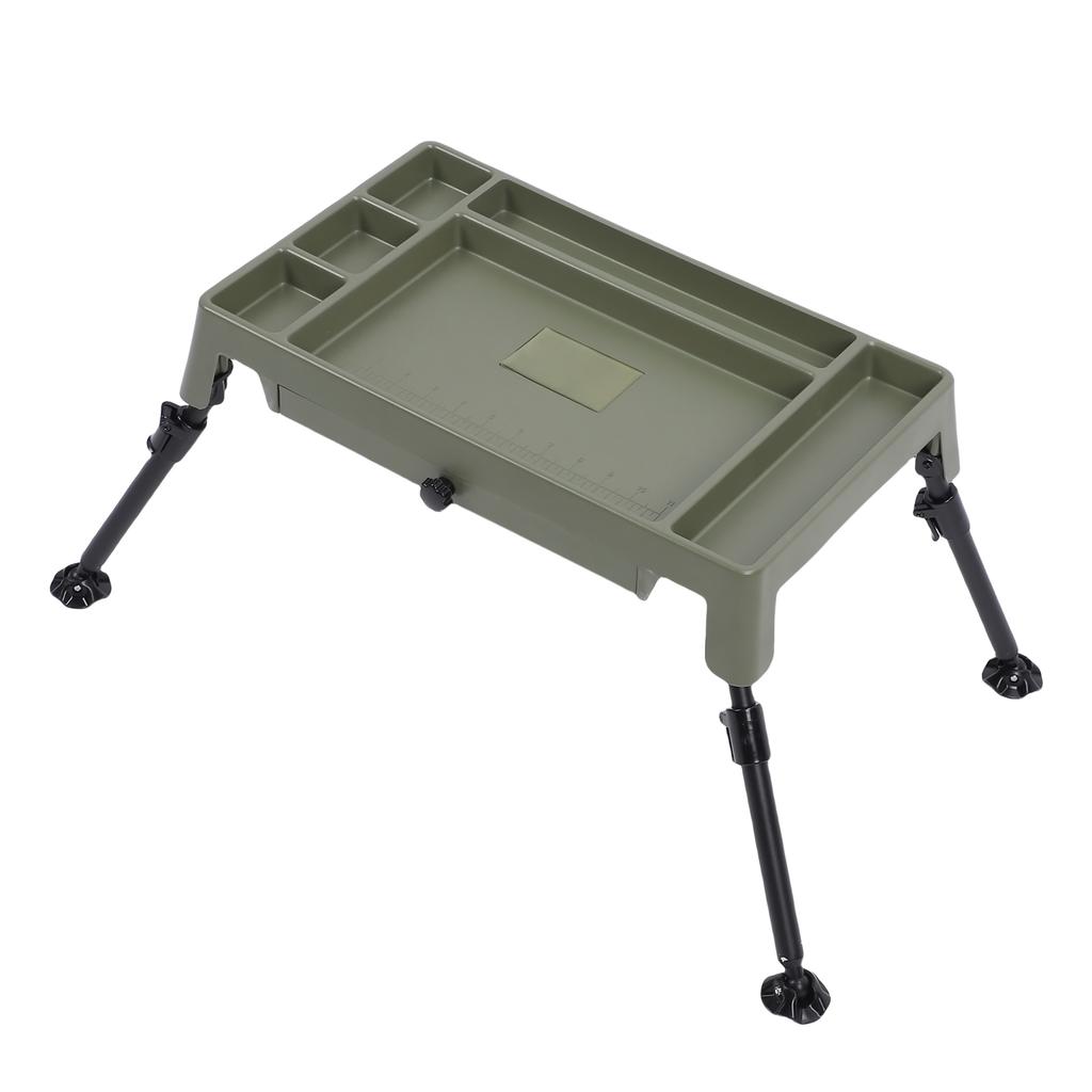 Tent Table Double Layer for Fishing Accessories Storage with Height Adjustable and Portable Design Folding Camping