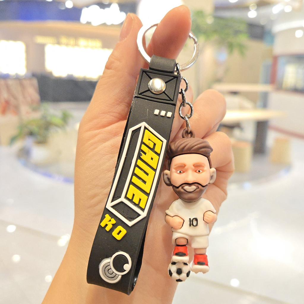 Новый мультяшный брелок-подвеска в виде спортивной звезды, персонализированная кукла в джерси, брелок для ключей, подвеска для рюкзака, маленький подарок.
