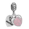 2pcs /Lot 45styles Heart To Heart Mom Charms Beads Pendant Fit Diy Bracelets Necklaces For Women Kids Jewelry Making Wholesale