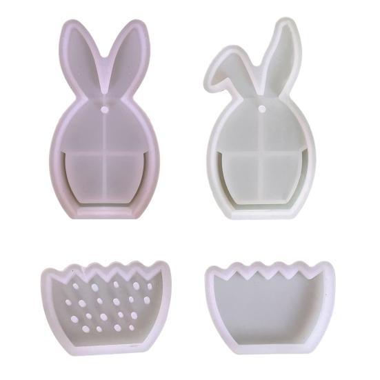 Пасхальная силиконовая форма для подарков на деньги, гипсовые формы в форме кролика, форма для держателя помады, гибкая форма для денег, смоляная форма для пасхального подарка своими руками