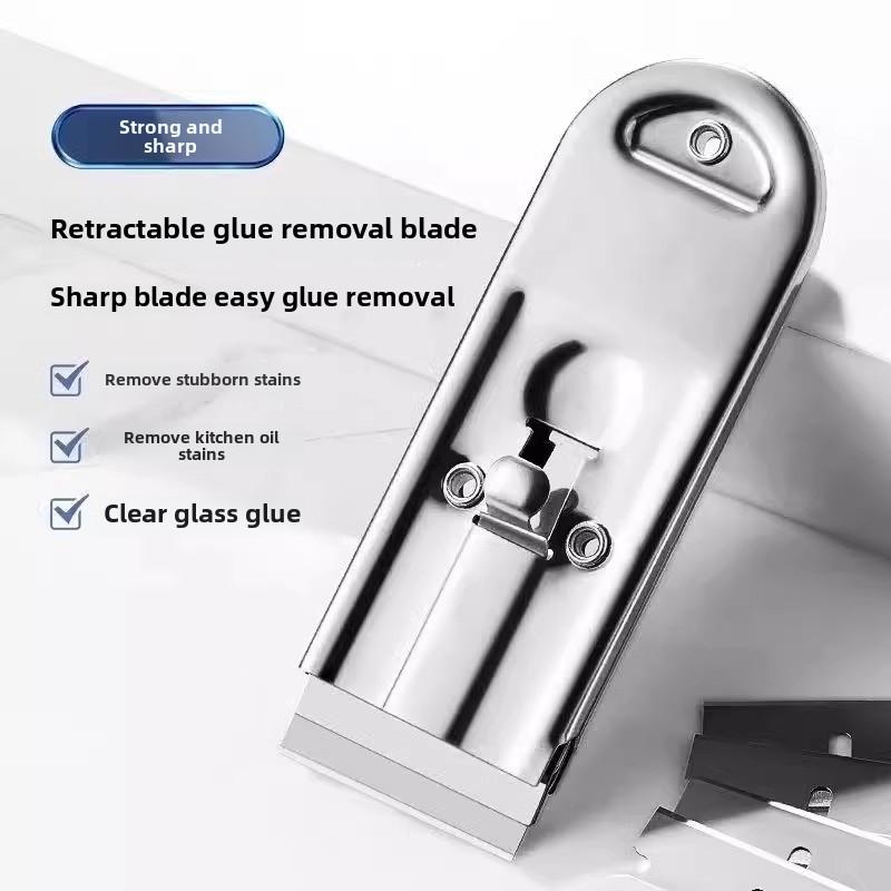 Multifunctional Stainless Steel Scraper Tool Adhesive Remover, Glue Scraper, Glass Floor Cleaning, Putty Knife for Home Use